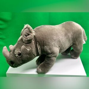 Webkinz GANz Signature Black African Rhinoceros Stuffed Animal Plush Toy 14”